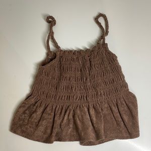SO Brown Cropped Tank Top